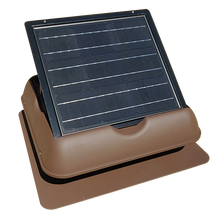Load image into Gallery viewer, SolarRoyal 35Watt Solar Attic Fan (Ventilation) with Thermostat (SR1800 Series) SRSF-35W10 (Brown)
