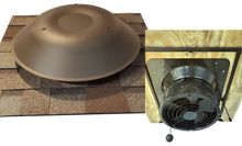 Load image into Gallery viewer, SolaVent™ 30Watt 'Reversible' Ventilation Gable Fan and Passive Vent Converter w/thermostat
